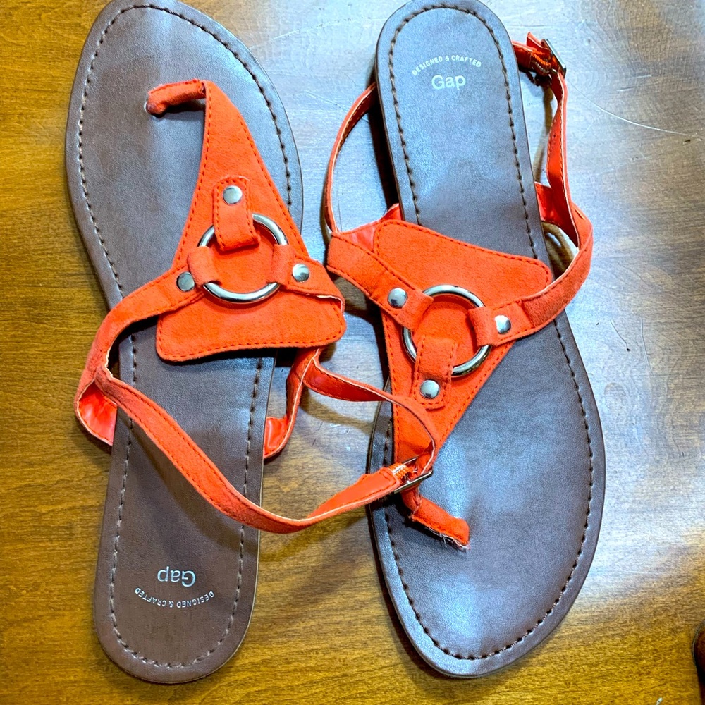 Gap Orange Flip Flops